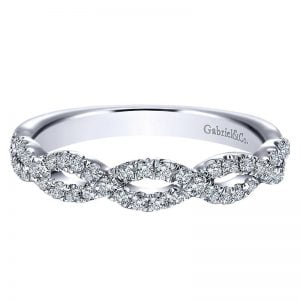 14k White Gold Diamond Straight Wedding Band WB8044W44JJ