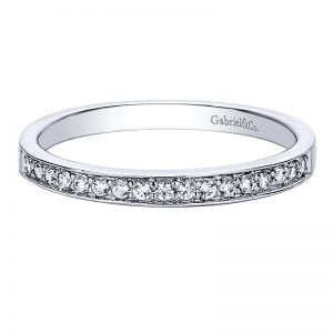 14k White Gold Diamond Straight Wedding Band WB8121W44JJ