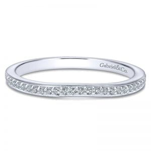 14k White Gold Diamond Straight Wedding Band WB8139W44JJ