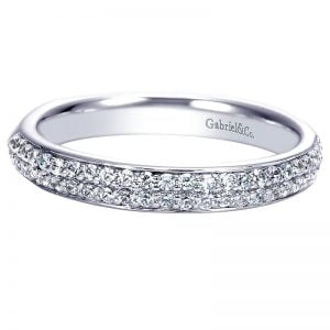 14k White Gold Diamond Straight Wedding Band WB8178W44JJ