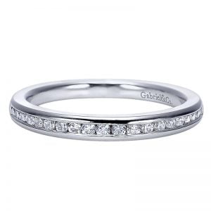 14k White Gold Diamond Straight Wedding Band WB8223W44JJ