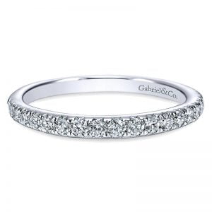 14k White Gold Diamond Straight Wedding Band WB8259W44JJ