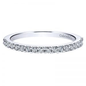 14k White Gold Diamond Straight Wedding Band WB8262W44JJ