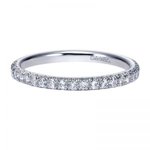 14k White Gold Diamond Straight Wedding Band WB8270W44JJ