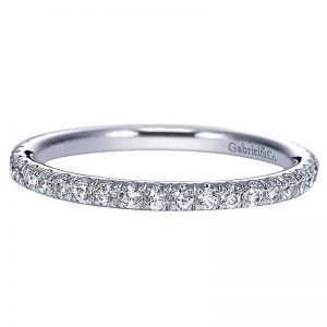 14k White Gold Diamond Straight Wedding Band WB8271W44JJ