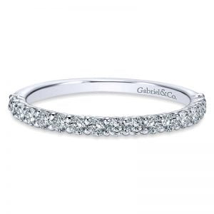 14k White Gold Diamond Straight Wedding Band WB8276W44JJ