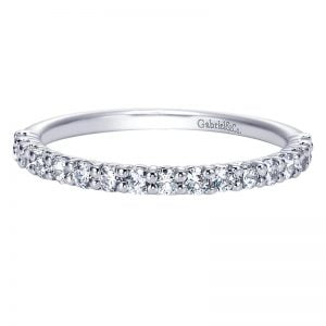 14k White Gold Diamond Straight Wedding Band WB8278W44JJ