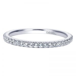 14k White Gold Diamond Straight Wedding Band WB8290W44JJ