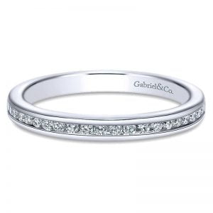 14k White Gold Diamond Straight Wedding Band WB8292W44JJ