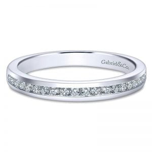 14k White Gold Diamond Straight Wedding Band WB8294W44JJ