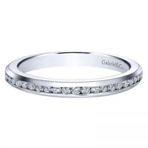 14k White Gold Diamond Straight Wedding Band WB8295W44JJ