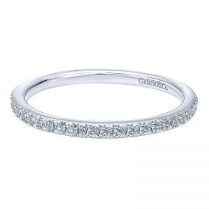 14k White Gold Diamond Straight Wedding Band WB8444W44JJ