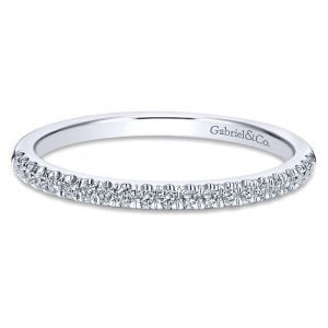 14k White Gold Diamond Straight Wedding Band WB8686W44JJ