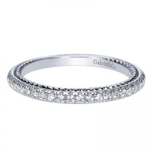 14k White Gold Diamond Straight Wedding Band WB8803W44JJ