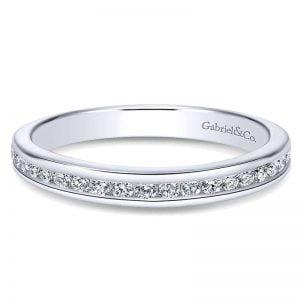 14k White Gold Diamond Straight Wedding Band WB8866W44JJ