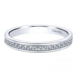 14k White Gold Diamond Straight Wedding Band WB8876W44JJ