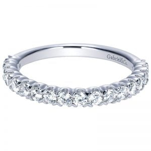 14k White Gold Diamond Straight Wedding Band WB8904W44JJ