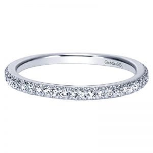 14k White Gold Diamond Straight Wedding Band WB9193W44JJ