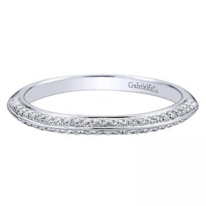 14k White Gold Diamond Straight Wedding Band WB9305W44JJ