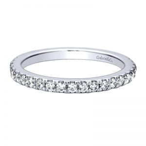 14k White Gold Contemporary Straight Wedding Band WB9313W44JJ