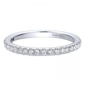 14k White Gold Diamond Straight Wedding Band WB9330W44JJ