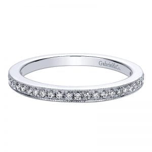 14k White Gold Diamond Straight Wedding Band WB9334W44JJ