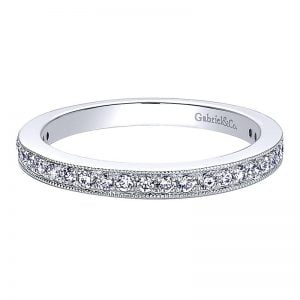 14k White Gold Diamond Straight Wedding Band WB9335W44JJ