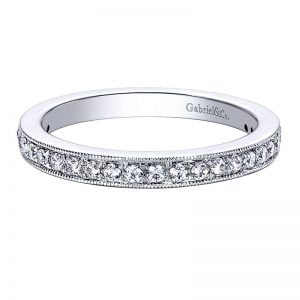 14k White Gold Contemporary Straight Wedding Band WB9336W44JJ