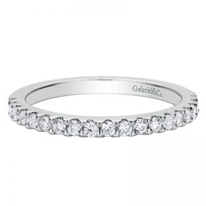 14k White Gold Diamond Straight Wedding Band WB9375W44JJ