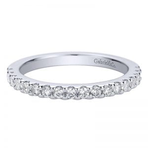 14k White Gold Diamond Straight Wedding Band WB9376W44JJ