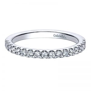 14k White Gold Diamond Straight Wedding Band WB9378W44JJ