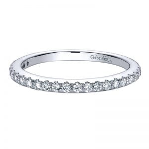 14k White Gold Diamond Straight Wedding Band WB9381W44JJ