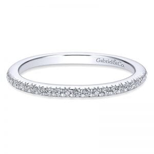 14k White Gold Diamond Straight Wedding Band WB9382W44JJ