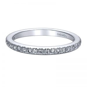 14k White Gold Diamond Straight Wedding Band WB9384W44JJ