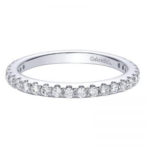 14k White Gold Diamond Straight Wedding Band WB9394W44JJ