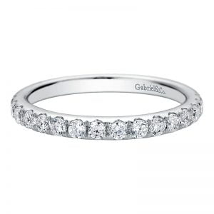 14k White Gold Diamond Straight Wedding Band WB9405W44JJ