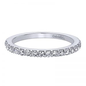 14k White Gold Diamond Straight Wedding Band WB9416W44JJ