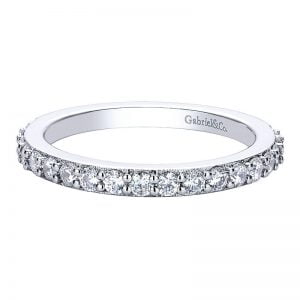 14k White Gold Diamond Straight Wedding Band WB9417W44JJ