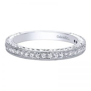 14k White Gold Diamond Straight Wedding Band WB9418W44JJ