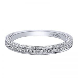 14k White Gold Diamond Straight Wedding Band WB9421W44JJ