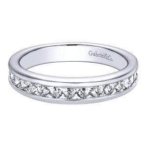 14k White Gold Diamond Straight Wedding Band WB9425W44JJ