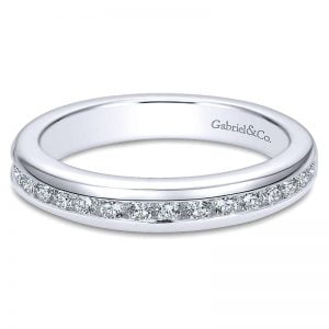 14k White Gold Diamond Straight Wedding Band WB9428W44JJ