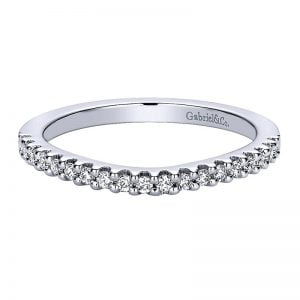 14k White Gold Diamond Straight Wedding Band WB9429W44JJ