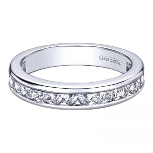 14k White Gold Diamond Straight Wedding Band WB9437W44JJ