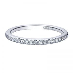 14k White Gold Contemporary Straight Wedding Band WB9498W44JJ