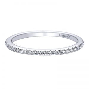 14k White Gold Diamond Straight Wedding Band WB9516W44JJ