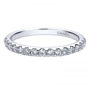 14k White Gold Diamond Straight Wedding Band WB9521W44JJ