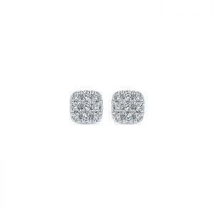 14k White Gold Diamond Stud Earrings EG12969W45JJ