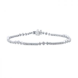14k White Gold Diamond Tennis Bracelet TB2210W45JJ