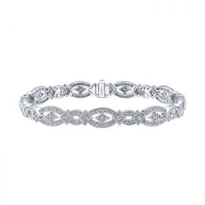 14k White Gold Diamond Tennis Bracelet TB2218W45JJ